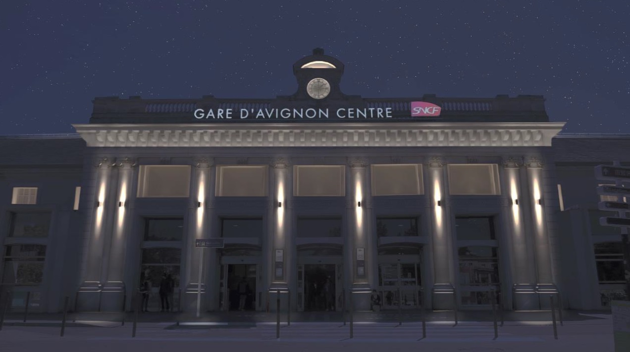 Mise en lumière de la gare d'Avignon centre